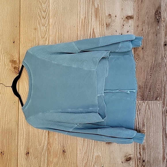 Anthropologie Satuday Sunday Size XSmall Teal Sweatshirt and Skirt Set - Picture 1 of 10